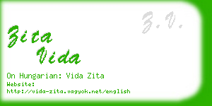 zita vida business card